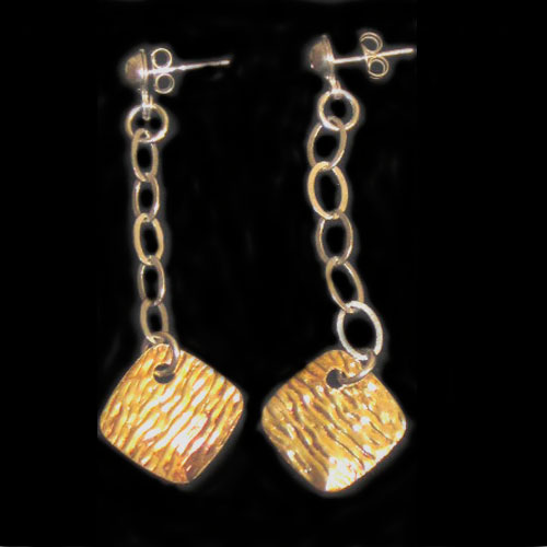 Imagen pendientes plata presión/colgar diseño redondos cuadrados